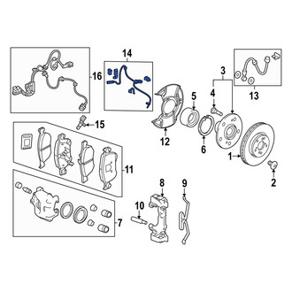 Acura OE - Front Left ABS Wheel Speed Sensor