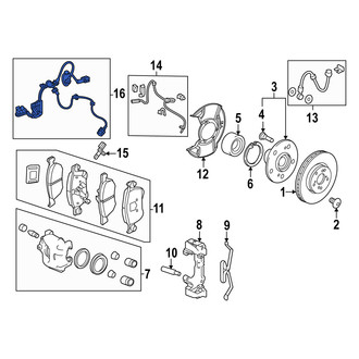 Acura OE - Front Right ABS Wheel Speed Sensor Wiring Harness