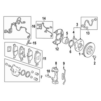 Acura OE - Front Suspension - Brake Components