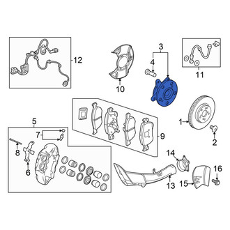 Acura OE - Front Wheel Bearing and Hub Assembly