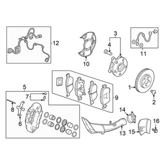 Acura OE - Front Suspension - Brake Components (Type S)