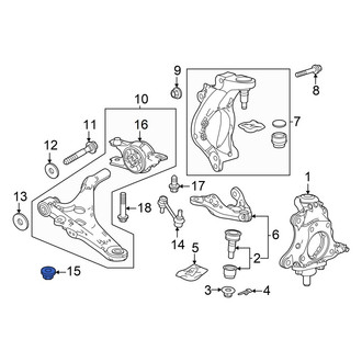 Acura OE - Suspension Trailing Arm Nut
