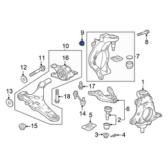 Acura OE - Suspension Strut Fork Nut