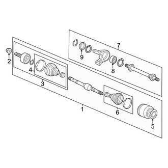 Acura OE - Front Suspension - Drive Axles (Type S)