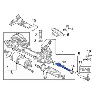 Acura OE - Inner Steering Tie Rod End