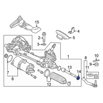 Acura OE - Inner Steering Tie Rod Nut
