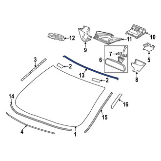 Acura OE - Front Upper Windshield Molding