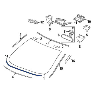 Acura OE - Front Lower Windshield Molding