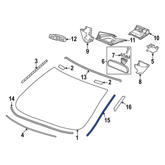 Acura OE - Front Left Windshield Molding