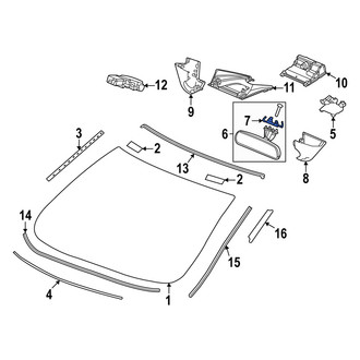 Acura OE - Front Interior Rear View Mirror Mounting Base