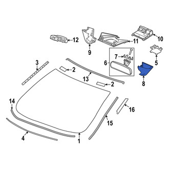 Acura OE - Front Right Interior Rear View Mirror Cover