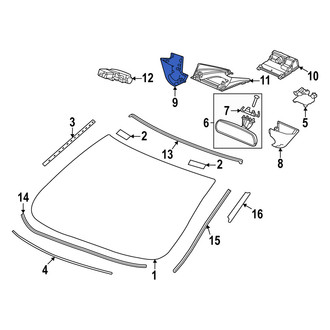 Acura OE - Front Left Interior Rear View Mirror Cover