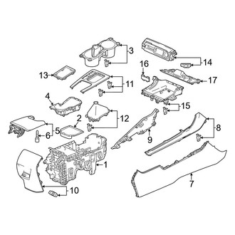 Acura OE - Center Console (Console & Trim), (Standard Tr)