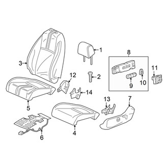 Acura OE - Seats & Tracks - Driver Seat Components (Type S)