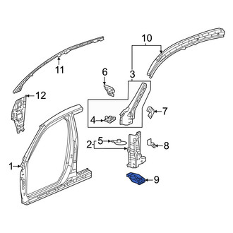 Acura OE - Right Lower Body A-Pillar Bracket