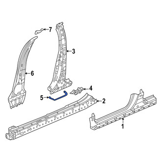 Acura OE - Right Body B-Pillar Reinforcement Insulator