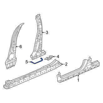 Acura OE - Left Body B-Pillar Reinforcement Insulator