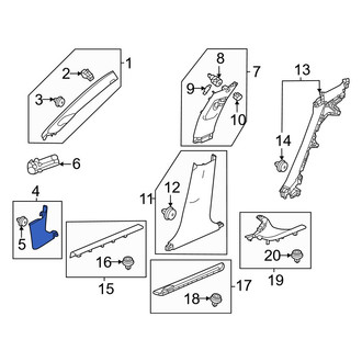 Acura OE - Left Kick Panel Trim