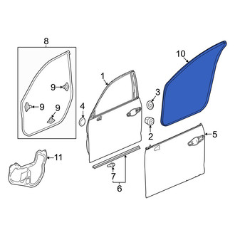 Acura OE - Front Left Inner Door Seal