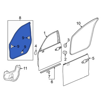 Acura OE - Front Right Outer Door Seal
