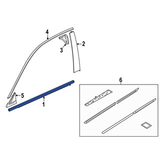 Acura OE - Front Left Door Belt Molding