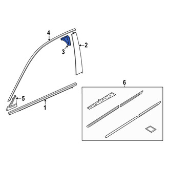 Acura OE - Front Right Door Window Molding