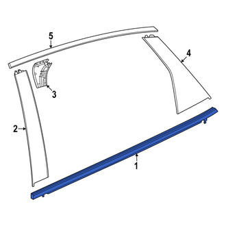 Acura OE - Rear Right Door Window Belt Weatherstrip