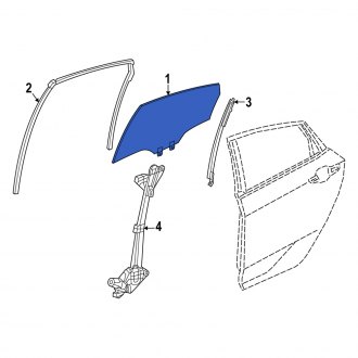 Acura OE - Front Left Door Glass