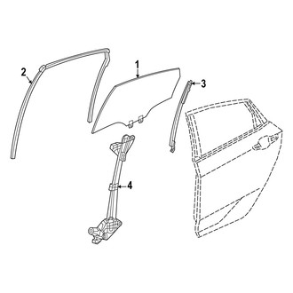 Acura OE - Rear Door - Glass & Hardware