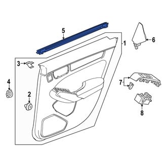 Acura OE - Rear Left Door Window Belt Weatherstrip