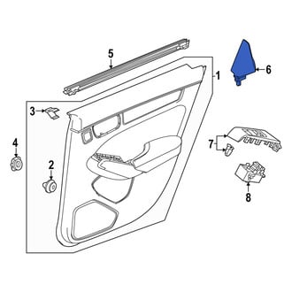 Acura OE - Rear Right Door Window Molding