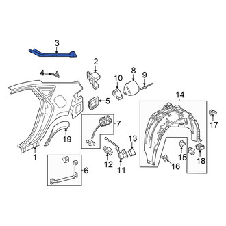 Acura OE - Rear Right Quarter Panel Gutter