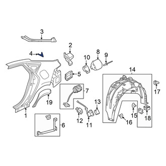 Acura OE - Rear Left Quarter Panel Gutter