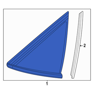 Acura OE - Rear Left Quarter Glass