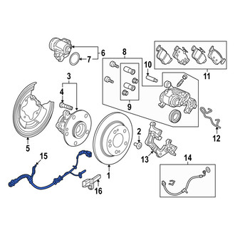Acura OE - Front Left ABS Wheel Speed Sensor Wiring Harness
