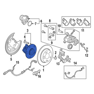 Acura OE - Rear Wheel Bearing and Hub Assembly