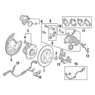 Acura OE - Rear Suspension - Brake Components