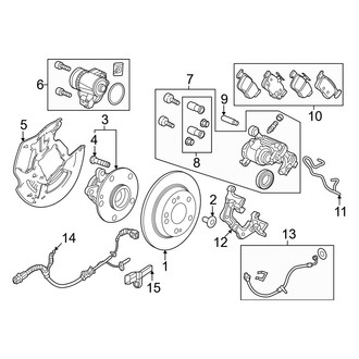 Acura OE - Rear Suspension - Brake Components (Type S)