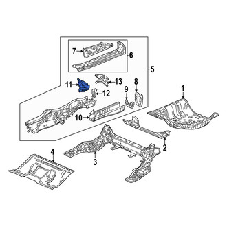 Acura OE - Left Frame Side Member Reinforcement Bracket