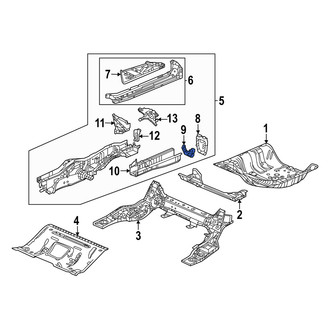 Acura OE - Rear Left Frame Rail End Bracket