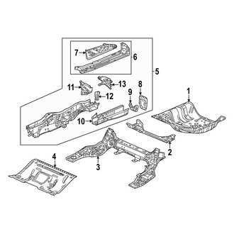 Acura OE - Rear Body & Floor - Floor & Rails