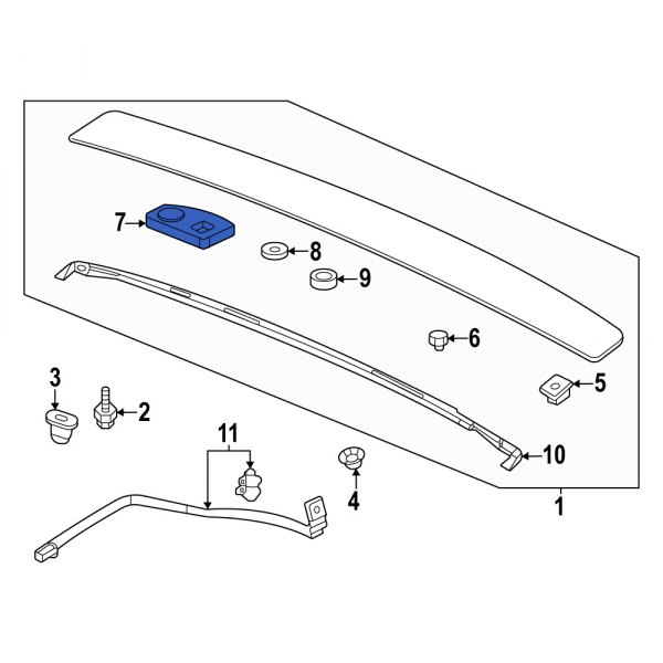 Center High Mount Stop Light Gasket