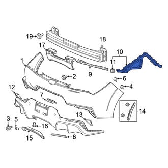 Acura OE - Rear Right Bumper Guide