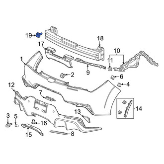 Acura OE - Bumper Impact Bar Bolt