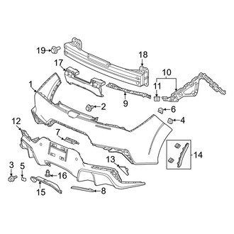 Acura OE - Rear Bumper - Bumper & Components (Type S)