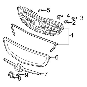 Acura OE - Hood & Grille - Grille & Components