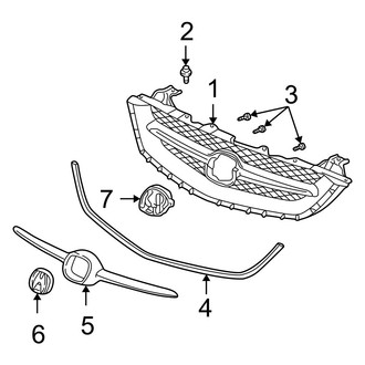 Acura OE - Hood & Grille - Grille & Components
