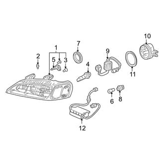 Acura OE - Front Lamps - Headlamp Components