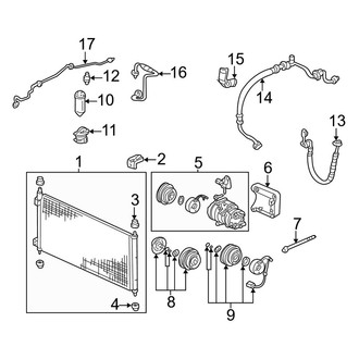 Acura OE - Air Conditioner & Heater - Condenser, Compressor & Lines