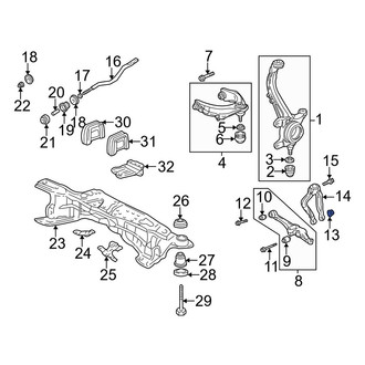 Acura OE - Rear Lower Suspension Control Arm Nut